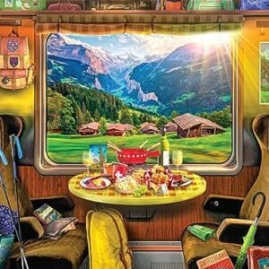 516zs65affl. Ac - Buffalo Games - Lars Stewart - Swiss Train Ride - 1000 Piece Jigsaw Puzzle for Adults Challenging Puzzle Perfect for Game Nights - 1000 Piece Finished Size is 26.75 x 19.75