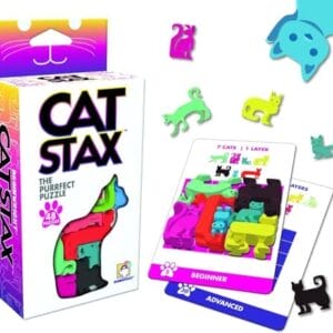 51kddw2g7pl. Ac - Brainwright - Cat STAX - The Purrfect Puzzle - 48 Pieces