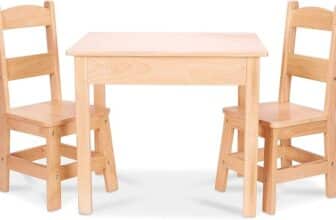 111111111 - Crafted for Creativity: Melissa & Doug Solid Wood Table and Chairs Set Review - A Playroom Essential - Solid Wood Table