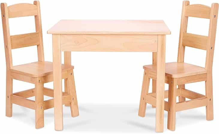 111111111 - Crafted for Creativity: Melissa & Doug Solid Wood Table and Chairs Set Review - A Playroom Essential - Solid Wood Table