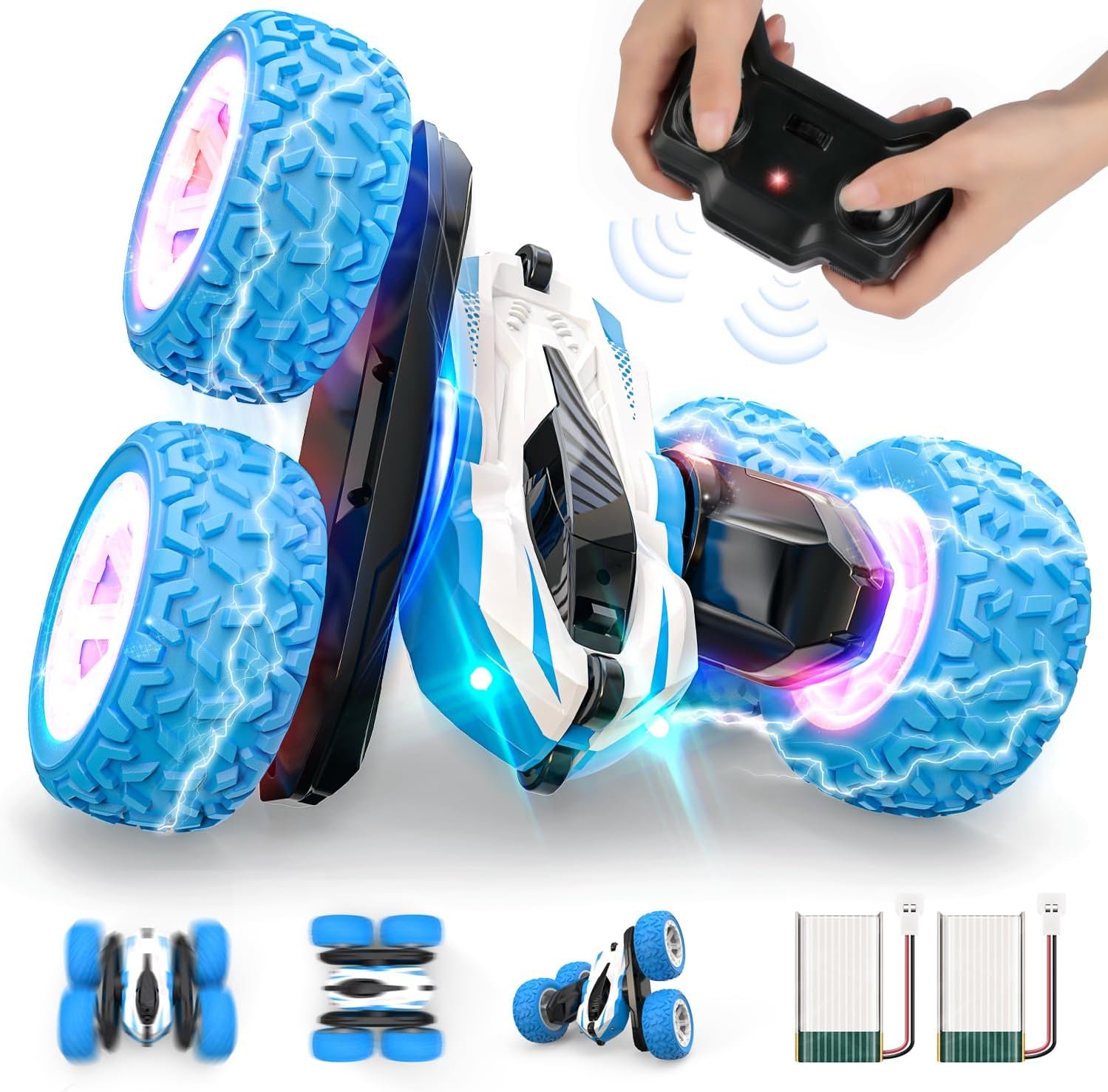 1 - Remote Control Stunt Car Toys-Double Sided 360°Rotating 4WD RC Cars Degree Flips Rotating Car Toy - remote control car toy