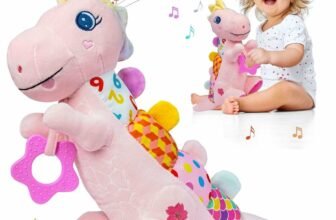 Lu1x - Engaging & Adorable: Baby Musical Plush Dino Toy - The Perfect Sensory Companion for Newborns and T