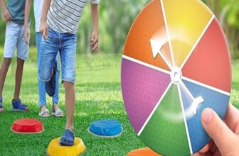 National Geographic stepping stones for kids arranged in a playful outdoor setting.